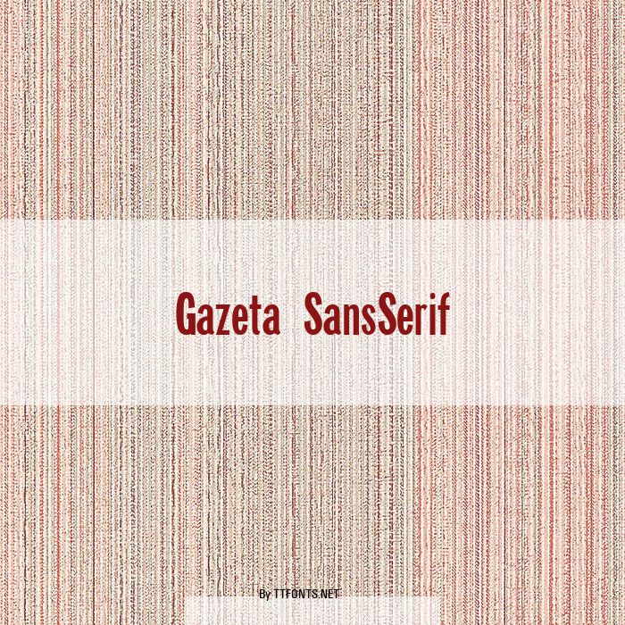 Gazeta SansSerif example